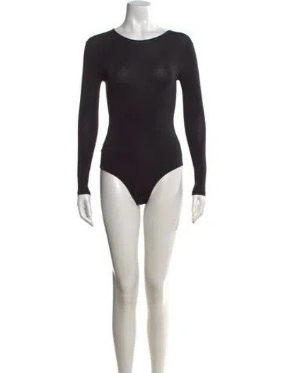 Pre-owned Balenciaga Crew Neck Long Sleeve Bodysuit W/ Tags In Black
