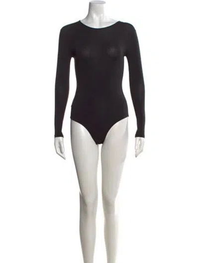 Pre-owned Balenciaga Crew Neck Long Sleeve Bodysuit W/ Tags In Black