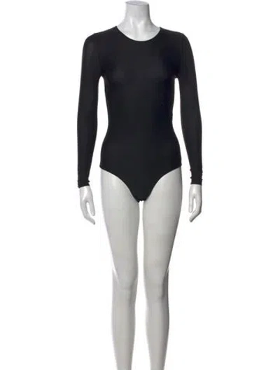 Pre-owned Balenciaga Crew Neck Long Sleeve Bodysuit W/ Tags In Black