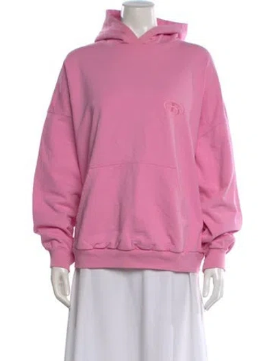Pre-owned Balenciaga Crew Neck Long Sleeve Hoodie In Pink