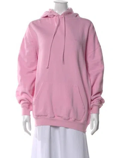 Pre-owned Balenciaga Crew Neck Long Sleeve Hoodie In Pink