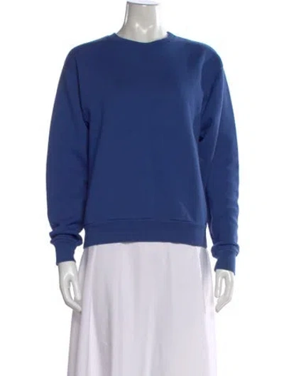 Pre-owned Balenciaga Crew Neck Long Sleeve Sweatshirt In Blue