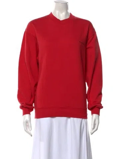 Pre-owned Balenciaga Crew Neck Long Sleeve Sweatshirt In Red