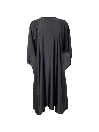Pre-owned Balenciaga Crew-neck Midi Dress In Black