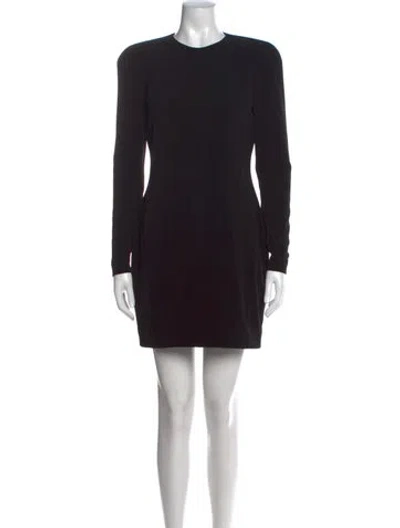 Pre-owned Balenciaga Crew Neck Mini Dress In Black