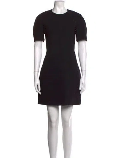 Pre-owned Balenciaga Crew Neck Mini Dress In Black