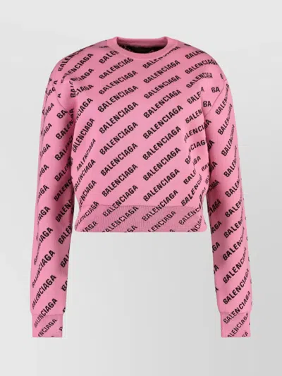 BALENCIAGA CREW-NECK RIBBED SWEATER LONG SLEEVES