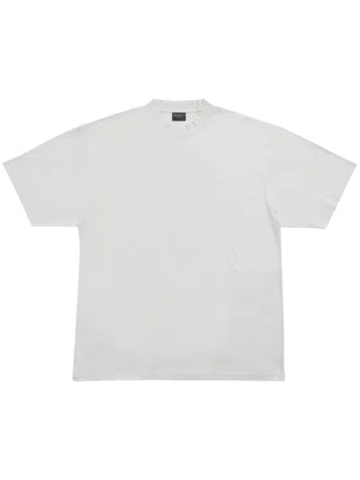 Balenciaga Crew Neck Short-sleeve T-shirt In Weiss