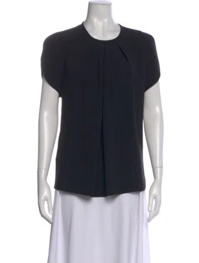 Pre-owned Balenciaga Crew Neck Short Sleeve Top In Black