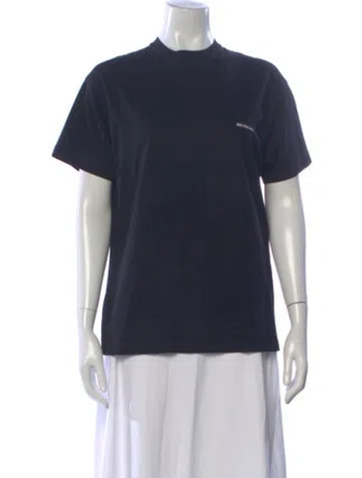 Pre-owned Balenciaga Crew Neck Short Sleeve T-shirt In Black