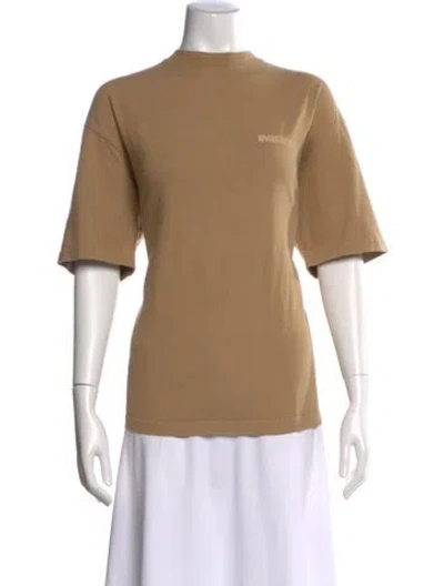 Pre-owned Balenciaga Crew Neck Short Sleeve T-shirt In Neutral