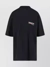 Balenciaga Logoed T-shirt In Black