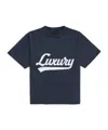 Balenciaga Embroidered Short-sleeved T-shirt In Blue