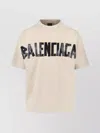 Balenciaga Men Beige Tape Type Medium Fit T-shirt In Neutral