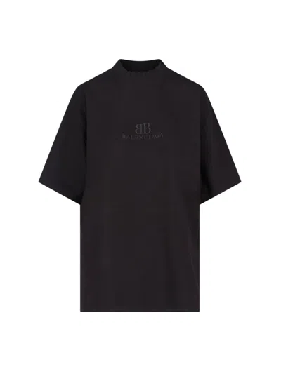 Balenciaga Crewneck Medium Fit T In Black