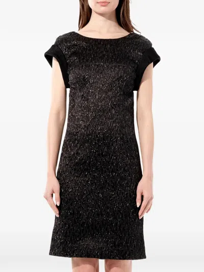 Balenciaga Crew-neck Mini Dress In Black