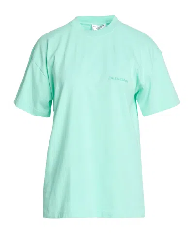 Balenciaga Crewneck Shortsleeve Tshirt In Green