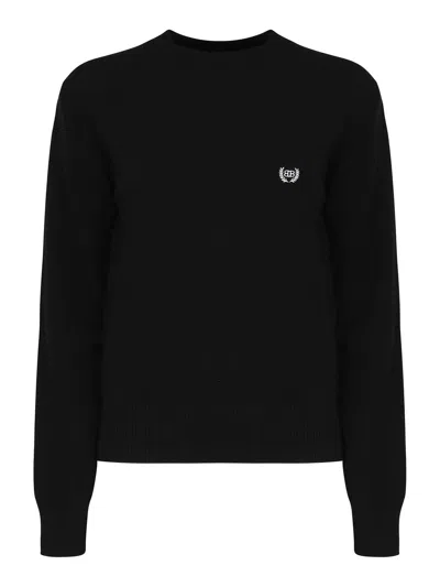 Balenciaga Crewneck Sweater In Black