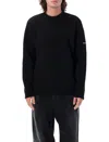 Balenciaga Black Double-face Wool Knit Sweater In Black