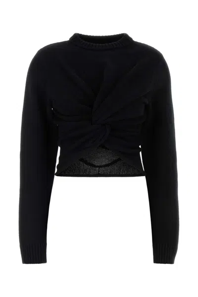 Balenciaga Crewneck Sweater In Black