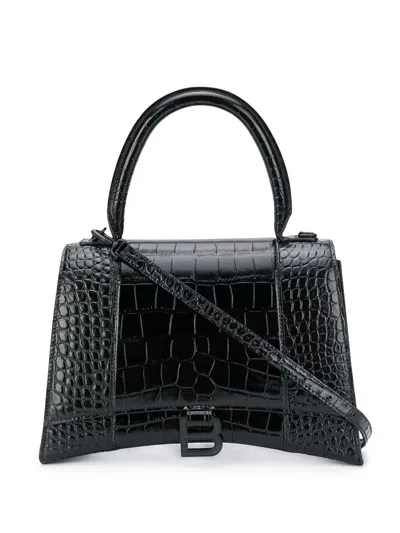 Balenciaga Croc Embossed Effect Tote Bag In Schwarz