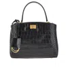 Balenciaga Croco-embossed Leather Mini 'rodeo' Bag In Black