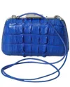 Balenciaga Crocodile Clutch In Blue