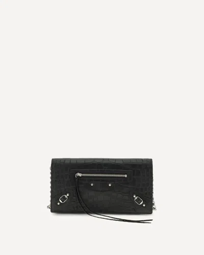BALENCIAGA CROCODILE EFFECT SHOULDER BAG