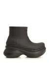 Balenciaga Crocs™ Ankle Boots Black