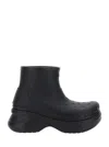 Balenciaga Black Crocs Edition Rubber Boots In Black