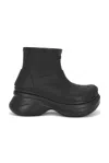 Balenciaga + Crocs Eva Rubber Platform Ankle Boots In Black
