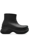 Balenciaga Black Crocs Edition Rubber Boots