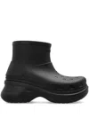 Balenciaga Black Crocs Edition Rubber Boots