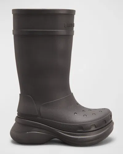 Balenciaga Crocs Boots In Black