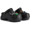 Balenciaga Platform Sandals Embellished Ventilation Holes In Black