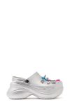 Balenciaga Crocs Jibbitz Clogs In Silver