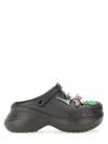 Balenciaga Platform Sandals Embellished Ventilation Holes In Black