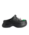 Balenciaga Platform Sandals Embellished Ventilation Holes In Black