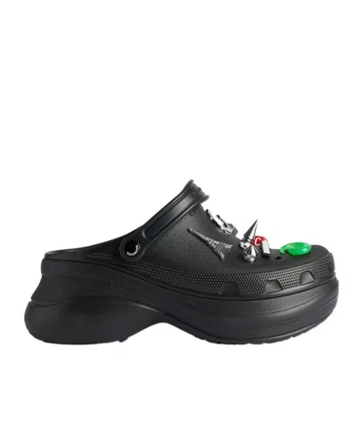 Balenciaga Black Crocs Jibbitz Clogs