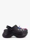 Balenciaga Mule Crocs Con Iconici Charm Jibbitz Rimovibili In Black