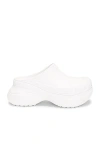 Balenciaga X Crocs Logo-embossed Platform Mules In White
