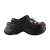 Balenciaga Black Crocs Jibbitz In Black