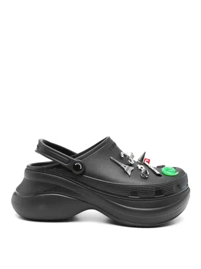 Balenciaga Black Crocs Jibbitz Clogs