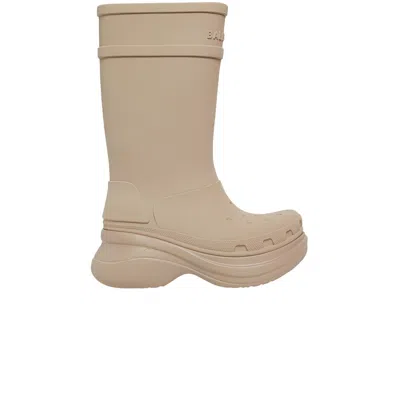 Pre-owned Balenciaga Crocs X  Clog Boot 2.0 'beige' | Brown | Men's Size 39