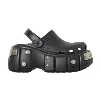 Pre-owned Balenciaga Crocs X  Hardcrocs Sandal 'black' | Men's Size 42