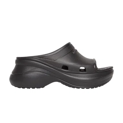 Pre-owned Balenciaga Crocs X  Wmns Pool Slide Sandal 'black' | Women's Size 41