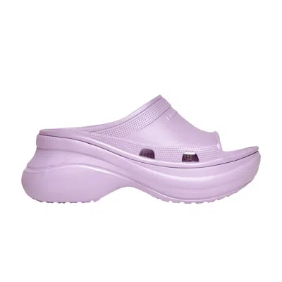 Pre-owned Balenciaga Crocs X  Wmns Pool Slide Sandal 'light Purple' | Women's Size 39