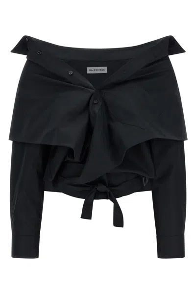 BALENCIAGA CROP SHIRT OFF THE SHOULDER