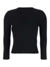 Balenciaga Black Sweater With All-over Bb Motif In Open Knit Wool Woman In Black
