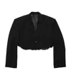 Balenciaga Single-breasted Notched Lapels Blazer In Black